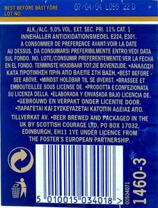 Drink Label: Foster's (Foster's Group, AustraliaCol:AU-BEER-000067