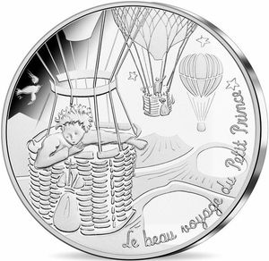 Moneda: 10 Euro (Le beau voyage du Petit Prince. In A Hot-Air ...