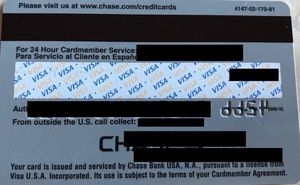 bank card: lsu chase (chase bank usa, n.a., united states of america) col:us vi 0663 bank card: lsu chase