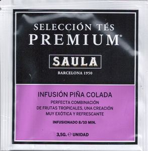 Teebeutel: Infusión Piña Colada, 90x90, glossy (Café Saula, Spanien ...