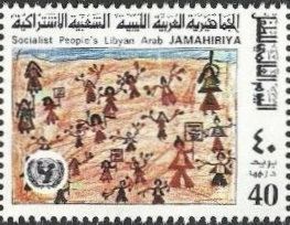 Children with posters.