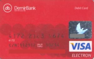 Bank Card Demirbank Red Demirbank Kyrgyzstan Col Kg Ve 0008