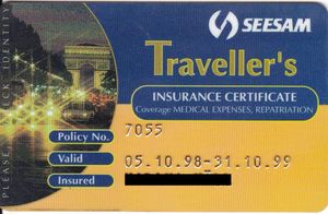 Seesam - Traveller's Insurance Certificate