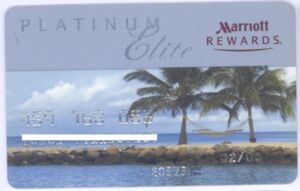 Marriott Note Cards Hotel Card: Marriott Rewards Platinum Elite (Marriott, United States of ...