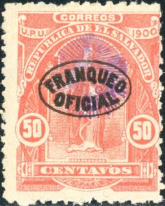 Stamp: Definitive with overprint (El Salvador(Officials 1900) Mi:SV