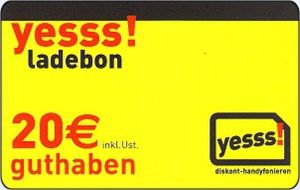 Yesss! Ladebon 20 Euro Guthaben