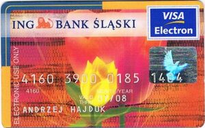 Bank Card Yellow Tulip Ing Bank Slaski Sa Poland Col Pl Vi 0028 6