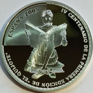 Moneda: 10 Euro (Don Quijote de la Mancha - Wineskins) (España(2002~2014 - Juan Carlos I (Euro) - Prod. Numismátios Plata) Col:ES-000256,WCC:km1105 🪙