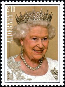 Stamp: Queen Elizabeth II Longest Reigning Monarch (AlderneyMi:GG-AL