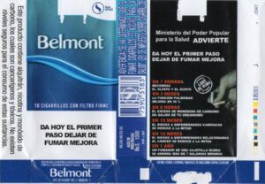 belmont cigarettes Cigarette Pack: Belmont Less Smell 2017-2018 (Venezuela(Belmont Less Smell  2017-2018) Col:VE-CT-0052 🚬