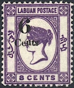 Overprinted "6 Cents" in Black