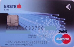 Bank Card Mb Card Erste Bank Croatia Col Hr Ms 0025 2