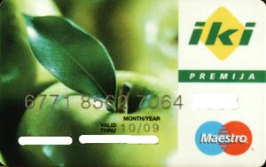 Bank Card Iki Premija Nordea Lithuania Col Lt Ms 0022 2