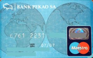 Bank Card: World Map (Bank Polska Kasa Opieki SA/Bank Pekao SA ...