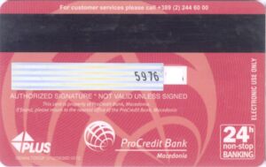 Bank Card Procredit Bank Visa Procredit Bank North Macedonia