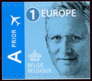 King Philippe Self-adhesive Europe Left Imperforate