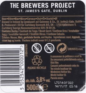 Dulin Label Drink Label: Guinness Dublin Porter (Guinness & Co., IrelandCol:IE-BEER ...
