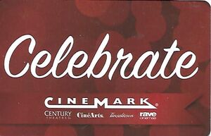 Gift Card: Celebrate (Cinemark, United States of America(Cinemark) Col ...