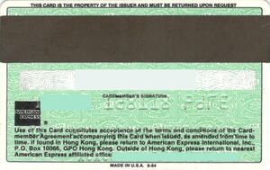 American Express classic HK 376981