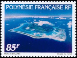 Stamp: Tahiti (French Polynesia(Polynesian Landscape) Yt:PF