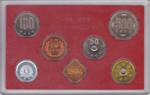 Moeda: Various Yen (Mint set 1994 year 6) (Japão(1969~Today - Mint
