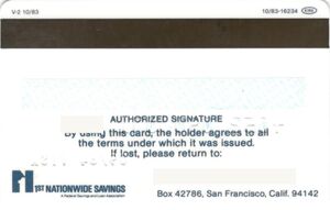 Bank Card First Nationwide Savings Visa First Nationwide Savings