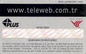 Bank Card: Telecard (Yapi Kredi Bankasi, Turkey) Col:TR-VE-0126