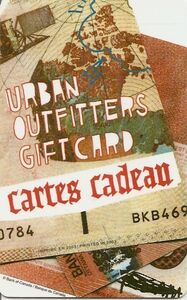 URBAN OUTFITTERS GIFT CARD-cartes cadeaueau