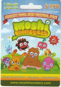 Gift Card: Moshi Monsters (Computer/OnLine Games, New Zealand(Moshi Monsters)  Col:NZ-COLG-MOSHI-001*