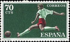 Stamp: Football (Spain(Sports (1960)) Mi:ES 1203,Sn:ES 955,Yt:ES 989,Sg ...