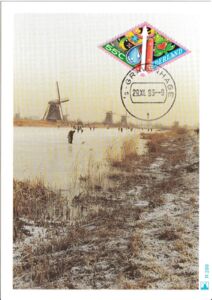 Candle and christmas tree, Winter at Kinderdijk