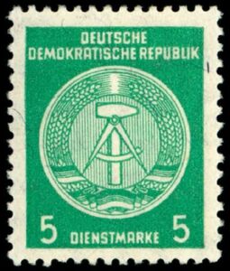 Stamp Official Stamps For Administration Post B V Reprint Germany Democratic Republic Ddr Hammer And Compass Typography Mi Dd Da34yaxn