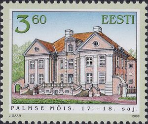 Stamp: Palmse Manor (XVII-XVIII c.) (Estonia(Estonian Historic Manor