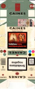 Cigarette Pack: Caines Balanced Taste (LatviaCol:LV-CT-0059 🚬