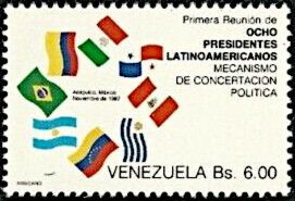 1st meeting of eight Latin American presidents