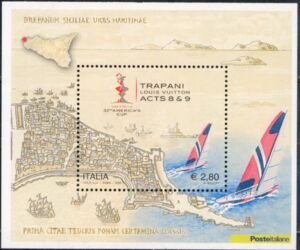 Map of Trapani and Ship