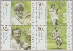Stamp: Margaret Court and Rod Laver (Australia(Australian Legends