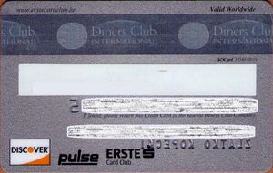 Diners Erste Bank Card: Diners Club International (ERSTE Bank, CroatiaCol:HR-DC-0004