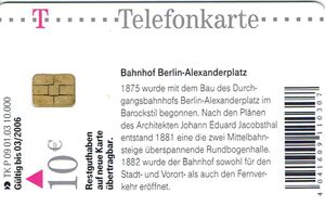 Phonecard Bahnhofe 1 Bahnhof Berlin Alexanderplatz 1928