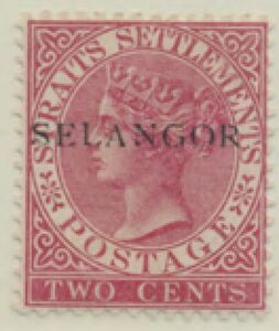 Straits Settlements overprinted SELANGOR.
