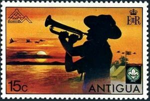 Stamp: Bugler and Sunset (Antigua and Barbuda) (Boy Scout Jamboree) Mi ...