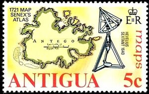 Map of 1721 and Sextant of 1640