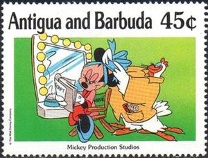 Minnie Mouse Learning Lines while being Dressed