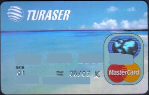 Turaser Tarjeta de Banco: Turaser (Banco Canarias De Venezuela, Venezuela) Col ...
