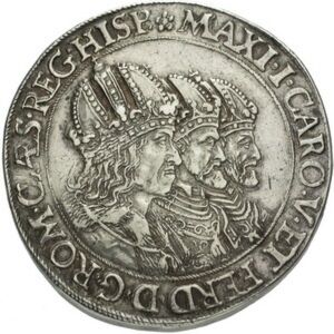 Coin: 2 Thaler (Three Emperors. No date) (Bohemia(1612~1617 - 22nd King ...