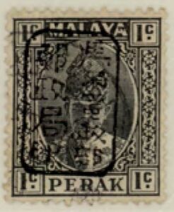 Sultan Iskandar of 1935-1941 Handstamped with Chop