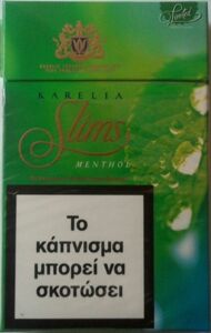 Cigarette Pack: Karelia Slims Menthol Limited Edition (Greece(Karelia Slims  Menthol Limited Edition) Col:GR-CT-4275 🚬