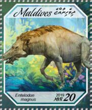 Stamp Entelodon magnus (Maldives(Extinct Species (2019)) MiMV 8257,Yt