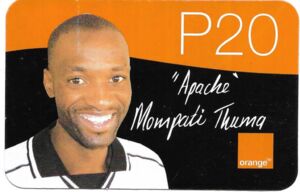 Phonecard Player Apache Mompati Thuma (Mobile Botswana, Botswana