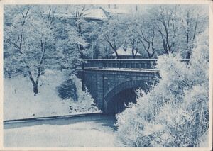 Riga. A canal in winter